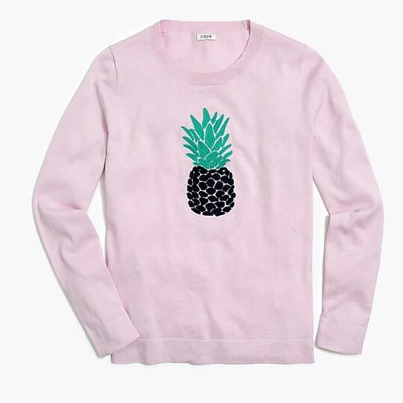 J. Crew Factory Sweaters - J.Crew Pineapple Teddie Sweater